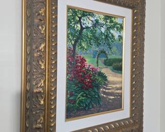 Schaefer Miles Style Floral Garden Landscape Painting