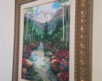 Schaefer/Miles Mountain Stream Landscape Painting