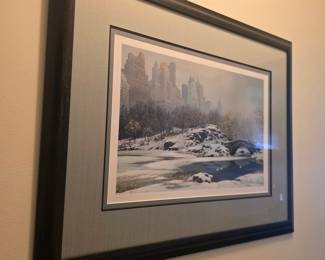 Alexander Chen Central Park Winter Scene Limited Edition Print