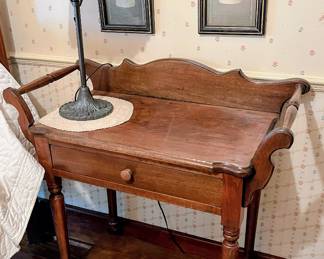 Washstand and lamp in main house
