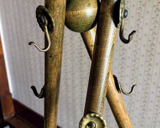 Antique ball and stick style coat/hatch rack in main house