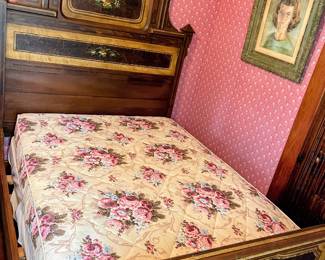 Complete antique full-size bed in main house