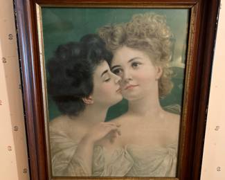 Vintage framed print in main house