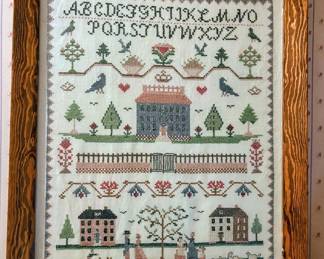 Framed sampler in main house