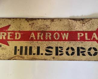 Old metal sign in the main house