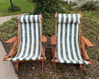 Outdoor chairs in garage