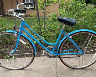 Vintage Schwinn “Suburban” bicycle in garage