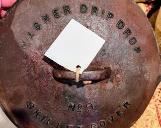 Antique Wagner no. 9 cast iron lid in guest house