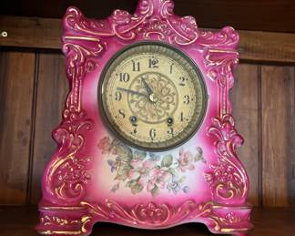 Antique porcelain clock in main house