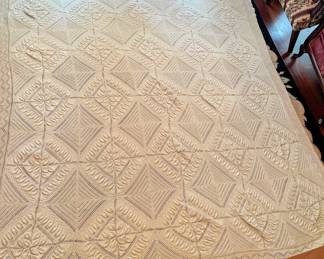 Antique crocheted bedspreadsin main house