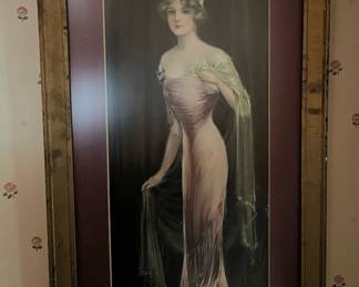 Antique framed print in the main house
