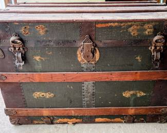 Old trunk in garage