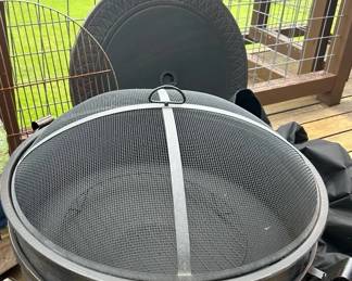 30 Inch Round Fire Pit With Accessories