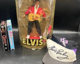 Elvis Presley Collector Doll, Hats Vhs Movies