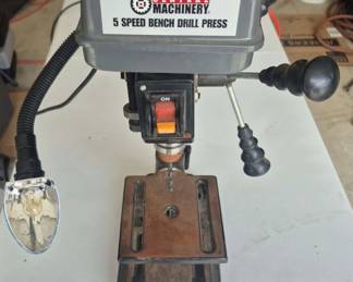 Five speed bench drill press