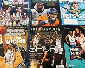 Sports Magazines 6 Bonus Spurs Throw