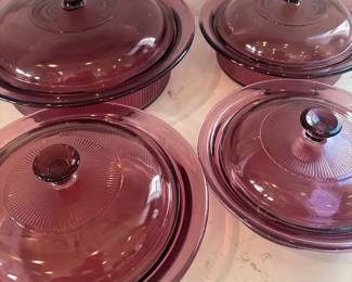 Pyrex Vision Set Of 4 Bowls With Lids