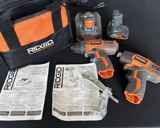 Rigid 12 Volt Drills X2 Plus Bag And 2x battery