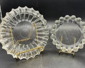 Vintage glass trays