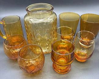 Amber Glassware Lot