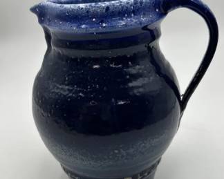 Vintage Mid Century Modern Stoneware Studio Pottery Pitcher