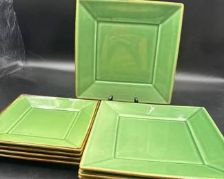 Pottery Barn Stoneware Set 4 Dinner plates, 4 salad or lunch plates