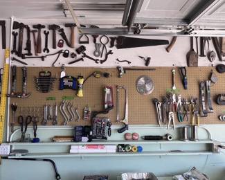 Antique tools (top), Regular hand tools, & Tool boxes, screwdriver & wrenches sold as bulk sale