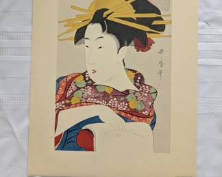 Japanese Geisha Lithograph