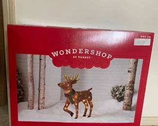 Wondershop Lit Sisal Deer w/Clear Bulbs - Yard Decoration