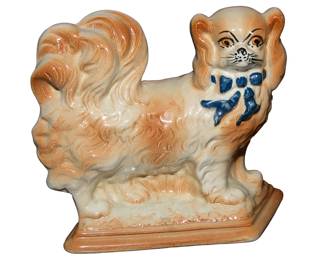 Antique Staffordshire Pekingese Wally Dog