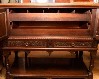 Jacobean Style Sideboard inside