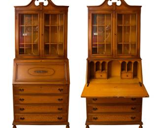 Vintage Crackle Texture Tole Secretary