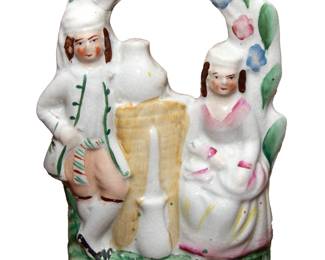 Antique Staffordshire Victorian Man and Woman