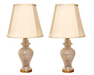 Pair Waterford Lamps