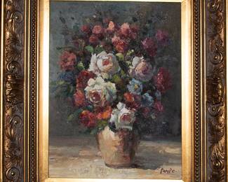 Pompe Floral Painting on Canvas