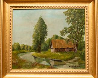 E. Fisher Oil on Board