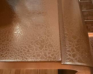 Karl Springer (?) Waterfall Console table in brown leather