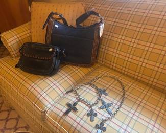 Plaid Sofa, Purses