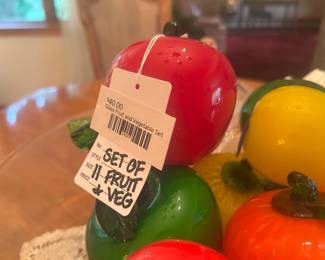 Glass Fruit and Vegetable Set