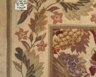100% Wool Petit Point Hook Fruit Area Rug