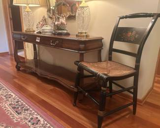 Wooden Hallway Table, Wooden Chair