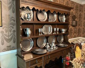 Ethan Allen Jacobean Style Welsh Sideboard & Hutch
