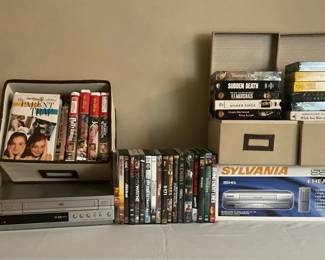 Sony VHSDVD Player And Tapes