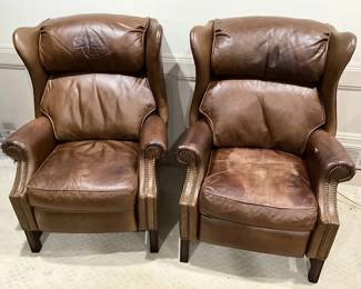 Pair Of Henredon Leather Recliners