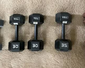 Assorted Iron Dumbbells