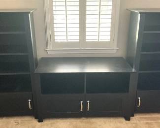 Black Wooden Entertainment Center