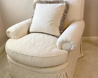 Baker Furniture White Armchair Pillow