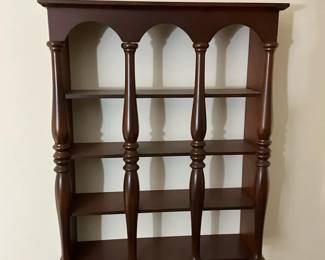 Vintage Dark Wood Display Shelf