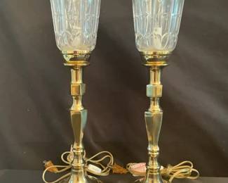 Torchiere Candlestick Brass Lamps