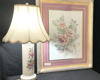 Floral Lamp And Print